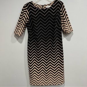 Dressbarn‎ Women midi geometric sheath Dress size 10